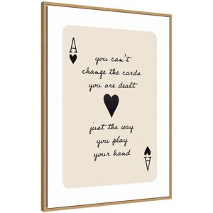Kate and Laurel Ace of Heart Cards Positive Quote expansion by The Creative Bunch Studio Framed Canvas Wall Art Print Beige 28 x 38 Kate and Laurel Ace of Heart Cards Positive Quote expansion by The Creative Bunch Studio Framed Canvas Wall Art Print Beige 28 x 38