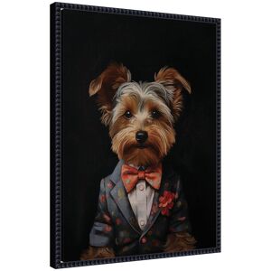 Kate and Laurel Regal Portrait of a Yorkie by The Creative Bunch Studio Framed Canvas Wall Art Print Black 18x24 Kate and Laurel Regal Portrait of a Yorkie by The Creative Bunch Studio Framed Canvas Wall Art Print Black 18x24