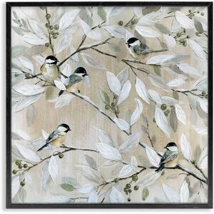 Stupell Chickadee Birds on Tree Branches Soft Berry Fruits Framed Wall Art Black 24 x 24 Stupell Chickadee Birds on Tree Branches Soft Berry Fruits Framed Wall Art Black 24 x 24
