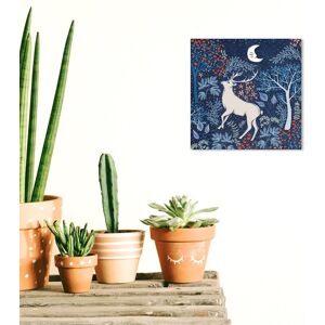 Wynwood Studio Canvas Animals Moonlit Frolic Blues Blue and Dark Blue Scandinavian Wall Art Canvas Print Blue 12 x 12 Wynwood Studio Canvas Animals Moonlit Frolic Blues Blue and Dark Blue Scandinavian Wall Art Canvas Print Blue 12 x 12