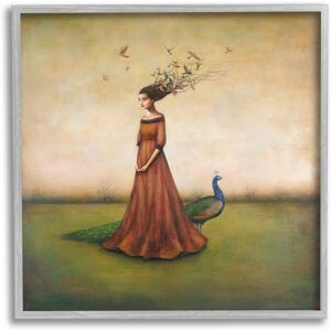 Stupell Beauty and Birds in Her Hair Woman and Peacock Framed Art, 12 x 12, Design By Artist Duy Huynh - Multi-Color Grey 24 x 24 Stupell Beauty and Birds in Her Hair Woman and Peacock Framed Art, 12 x 12, Design By Artist Duy Huynh - Multi-Color Grey 24 x 24