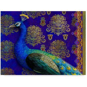 Trademark Fine Art Maria Rytova 'Indian Peacock' Canvas Art Multi 14 x 19 Trademark Fine Art Maria Rytova 'Indian Peacock' Canvas Art Multi 14 x 19