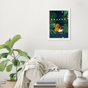 Wynwood Studio Prints Animals A Night In The Jungle Green and Dark Blue Bohemian & Eclectic Wall Art Canvas Print Green Small Wynwood Studio Prints Animals A Night In The Jungle Green and Dark Blue Bohemian & Eclectic Wall Art Canvas Print Green Small