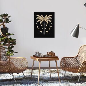 Wynwood Studio Canvas Holiday and Seasonal Golden Palm Tree for the Season Black Glam Wall Art Canvas Print Black 16 x 20 Wynwood Studio Canvas Holiday and Seasonal Golden Palm Tree for the Season Black Glam Wall Art Canvas Print Black 16 x 20