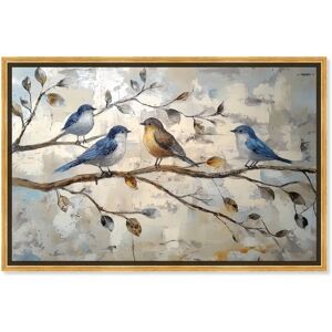 Ochre and Blue Birds Canvas Farmhouse Art by Art Remedy Blue 45 Ochre and Blue Birds Canvas Farmhouse Art by Art Remedy Blue 45