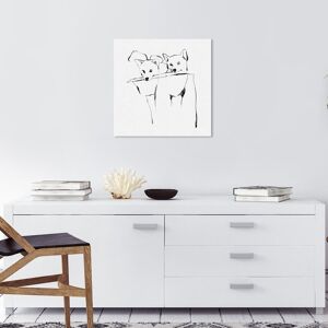 Wynwood Studio Canvas Animals Stick For Two Black and Modern & Contemporary Wall Art Canvas Print Black 20 x 20 Wynwood Studio Canvas Animals Stick For Two Black and Modern & Contemporary Wall Art Canvas Print Black 20 x 20