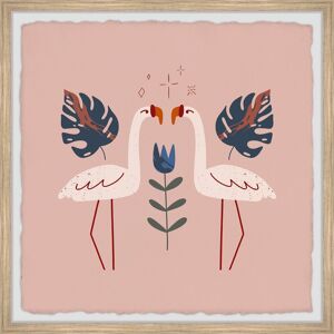 HomeStock Flamingo Pair Framed Wall Art, Elegant Home Touch - Sophisticated Artwork for Refined Décor Multi 19 x 19 HomeStock Flamingo Pair Framed Wall Art, Elegant Home Touch - Sophisticated Artwork for Refined Décor Multi 19 x 19