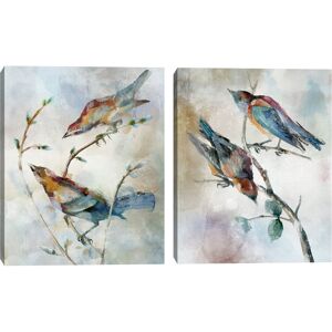 Masterpiece Art Gallery Perched Pairings I & II by Studio Arts Set of 2 Canvas Art Prints Multi 11x14x2 Masterpiece Art Gallery Perched Pairings I & II by Studio Arts Set of 2 Canvas Art Prints Multi 11x14x2