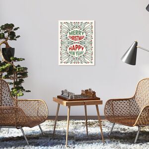 Wynwood Studio Canvas Holiday and Seasonal Happy Holidays Leaf Frame Red Modern & Contemporary Wall Art Canvas Print Red 16 x 20 Wynwood Studio Canvas Holiday and Seasonal Happy Holidays Leaf Frame Red Modern & Contemporary Wall Art Canvas Print Red 16 x 20