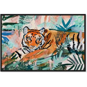 Relaxing Tiger Tropical Jungle Animals Canvas Wall Art by Art Remedy Orange 45 Relaxing Tiger Tropical Jungle Animals Canvas Wall Art by Art Remedy Orange 45