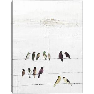 Masterpiece Art Gallery Birds on a Wire by Belle Maison Canvas Art Print White 30x40 Masterpiece Art Gallery Birds on a Wire by Belle Maison Canvas Art Print White 30x40