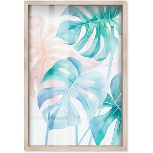 Aqua and Coral Nature Wall Decor Shadowbox Print by Art Remedy Blue 24 Aqua and Coral Nature Wall Decor Shadowbox Print by Art Remedy Blue 24