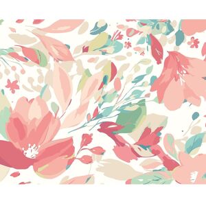 Brewster Origin Murals Flowing Flowers Coral Wall Mural Pink Oversized Brewster Origin Murals Flowing Flowers Coral Wall Mural Pink Oversized
