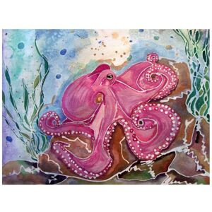 Trademark Fine Art Lauren Moss 'OctopiLullaby' Canvas Art Pink 18 x 24 Trademark Fine Art Lauren Moss 'OctopiLullaby' Canvas Art Pink 18 x 24
