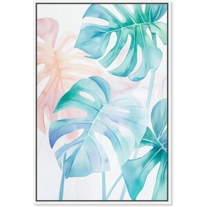 Aqua and Coral Nature Wall Decor Framed Canvas Print by Art Remedy Blue 24 Aqua and Coral Nature Wall Decor Framed Canvas Print by Art Remedy Blue 24