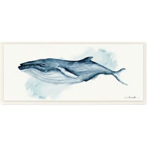 Stupell Serene Humpback Whale Watercolor Painting Blue Nautical Animal Wood Wall Art - White 17 x 7 Stupell Serene Humpback Whale Watercolor Painting Blue Nautical Animal Wood Wall Art - White 17 x 7