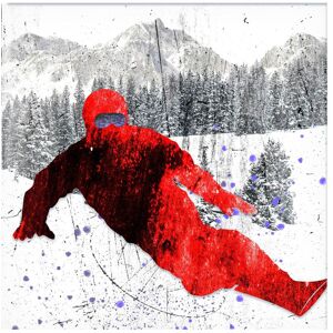 Trademark Fine Art LightBoxJournal 'Extreme Snowboarder 02' Canvas Art White 18 x 18 Trademark Fine Art LightBoxJournal 'Extreme Snowboarder 02' Canvas Art White 18 x 18
