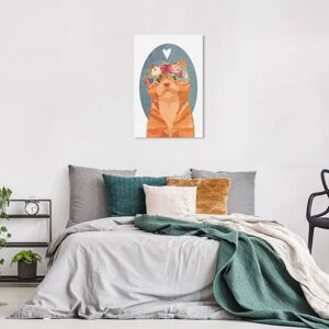 Wynwood Studio Canvas Animals Floral Cat Portrait Orange and Light Orange Modern & Contemporary Wall Art Canvas Print Orange 24 x 16 Wynwood Studio Canvas Animals Floral Cat Portrait Orange and Light Orange Modern & Contemporary Wall Art Canvas Print Orange 24 x 16