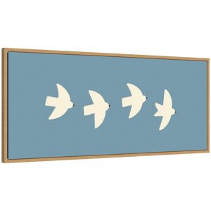 Kate and Laurel Minimalist Birds Panel Blue by Laura Moss Framed Canvas Wall Art Print Beige 40x18 Kate and Laurel Minimalist Birds Panel Blue by Laura Moss Framed Canvas Wall Art Print Beige 40x18