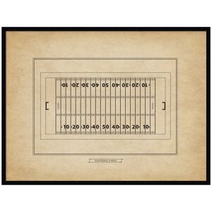 Kate and Laurel Vintage Sports Football Field Diagram Horizontal by The Creative Bunch Studio Framed Wall Art Print Black 41 x 31 Kate and Laurel Vintage Sports Football Field Diagram Horizontal by The Creative Bunch Studio Framed Wall Art Print Black 41 x 31