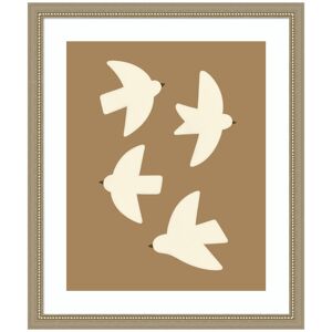 Kate and Laurel Minimalist Birds Poster 2 Brown by Laura Moss Framed Wall Art Print Silver 22x26 Kate and Laurel Minimalist Birds Poster 2 Brown by Laura Moss Framed Wall Art Print Silver 22x26
