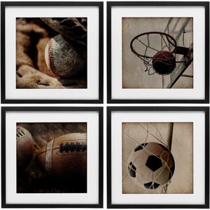 Stupell Inspiring Sports Be The Ball Under Glass Framed Design By Kim Allen (Set of 4) Brown 16 x 16 Stupell Inspiring Sports Be The Ball Under Glass Framed Design By Kim Allen (Set of 4) Brown 16 x 16