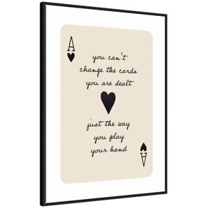 Kate and Laurel Ace of Heart Cards Positive Quote expansion by The Creative Bunch Studio Framed Canvas Wall Art Print Black 28 x 38 Kate and Laurel Ace of Heart Cards Positive Quote expansion by The Creative Bunch Studio Framed Canvas Wall Art Print Black 28 x 38