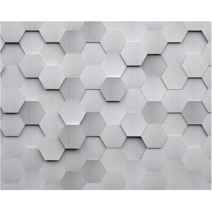 OhPopsi Metal Hexagons Wall Mural Grey Oversized OhPopsi Metal Hexagons Wall Mural Grey Oversized