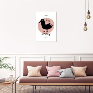 Wynwood Studio Canvas Animals its okay bird Black and Light Pink Modern & Contemporary Wall Art Canvas Print Black 20 x 30 Wynwood Studio Canvas Animals its okay bird Black and Light Pink Modern & Contemporary Wall Art Canvas Print Black 20 x 30