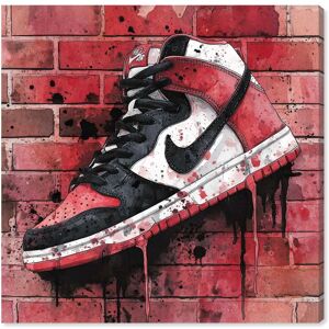 Black Sneaker Drip Wall Sports Art Canvas Print by Art Remedy Red 12 Black Sneaker Drip Wall Sports Art Canvas Print by Art Remedy Red 12