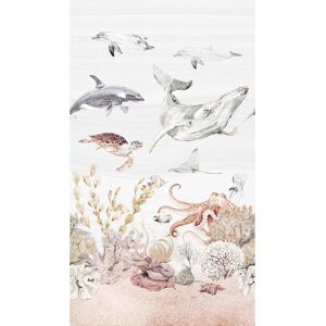 Galerie Wallcoverings Orom II Collection Underwater Creatures 62.5-inches wide x 9.18-feet high 3-panel Wall Mural Multi-Colored 62.5-inches wide x 9.18-feet high Galerie Wallcoverings Orom II Collection Underwater Creatures 62.5-inches wide x 9.18-feet high 3-panel Wall Mural Multi-Colored 62.5-inches wide x 9.18-feet high