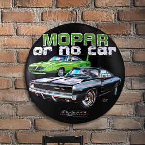 American Art Decor Dome Shaped Metal Wall Art Sign - 15 Mopar or No Car 15 American Art Decor Dome Shaped Metal Wall Art Sign - 15 Mopar or No Car 15