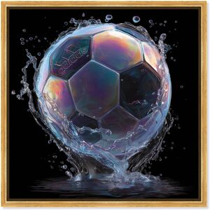 Crystalized Soccer Ball Sports Art Framed Canvas Print by Art Remedy Blue 24 Crystalized Soccer Ball Sports Art Framed Canvas Print by Art Remedy Blue 24