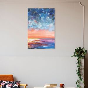 Wynwood Studio Canvas Nature and Landscape Night Stars II Blue and Pastel Orange Modern & Contemporary Wall Art Canvas Print Blue 30 x 20 Wynwood Studio Canvas Nature and Landscape Night Stars II Blue and Pastel Orange Modern & Contemporary Wall Art Canvas Print Blue 30 x 20