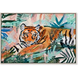Relaxing Tiger Tropical Jungle Animals Canvas Wall Art by Art Remedy Orange 54 Relaxing Tiger Tropical Jungle Animals Canvas Wall Art by Art Remedy Orange 54