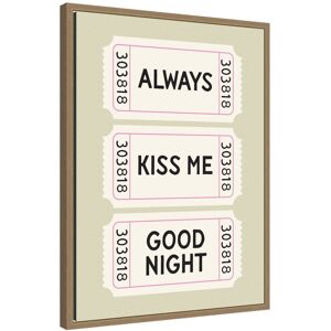Kate and Laurel Kiss Me Goodnight Ticket Print, Sage Green Wall Art Retro Poster by Lucky Guava Framed Canvas Wall Art Print Gold 18x24 Kate and Laurel Kiss Me Goodnight Ticket Print, Sage Green Wall Art Retro Poster by Lucky Guava Framed Canvas Wall Art Print Gold 18x24