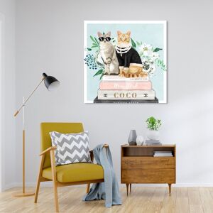 Wynwood Studio Canvas Animals Cat Fashion Books Blue and Light Blue Glam Wall Art Canvas Print Blue 30 x 30 Wynwood Studio Canvas Animals Cat Fashion Books Blue and Light Blue Glam Wall Art Canvas Print Blue 30 x 30