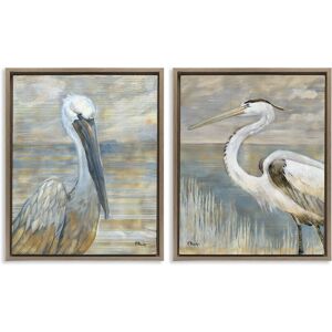 Stupell Sea Birds Abstract Beach Framed Floater Canvas Wall Art Design by Paul Brent (Set of 2) Multi 17 x 21 Stupell Sea Birds Abstract Beach Framed Floater Canvas Wall Art Design by Paul Brent (Set of 2) Multi 17 x 21