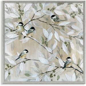 Stupell Chickadee Birds on Tree Branches Soft Berry Fruits Framed Wall Art Grey 12 x 12 Stupell Chickadee Birds on Tree Branches Soft Berry Fruits Framed Wall Art Grey 12 x 12