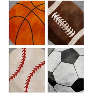 Stupell Team Sports Bouncing Fun Canvas Wall Art Design by Christine Simpson Art (Set of 4) Black 20 x 16 Stupell Team Sports Bouncing Fun Canvas Wall Art Design by Christine Simpson Art (Set of 4) Black 20 x 16