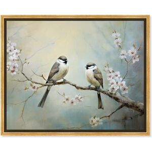 Two Birds And A Blossom Branch II Rustic Chic Farmhouse Canvas Wall Art by Art Remedy Grey 20 Two Birds And A Blossom Branch II Rustic Chic Farmhouse Canvas Wall Art by Art Remedy Grey 20