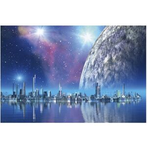 Dimex Futuristic City Wall Mural Blue Oversized Dimex Futuristic City Wall Mural Blue Oversized