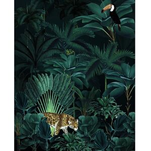 Komar Jungle Night Wall Mural Green 98 x 78 Komar Jungle Night Wall Mural Green 98 x 78