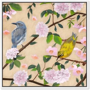 Birds Cuddle Canvas by Art Remedy Yellow 20 Birds Cuddle Canvas by Art Remedy Yellow 20
