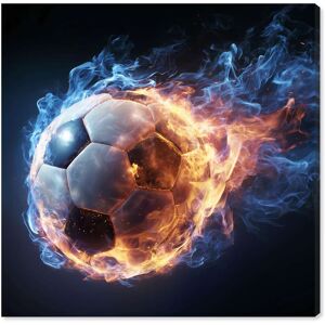 Flaming Soccer Ball Sports Art Canvas Print by Art Remedy Red 24 Flaming Soccer Ball Sports Art Canvas Print by Art Remedy Red 24