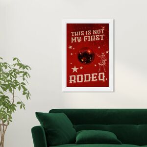 Wynwood Studio Prints Sports and Teams Not My First Rodeo RED Red and Dark Red Rustic Wall Art Canvas Print Red Small Wynwood Studio Prints Sports and Teams Not My First Rodeo RED Red and Dark Red Rustic Wall Art Canvas Print Red Small