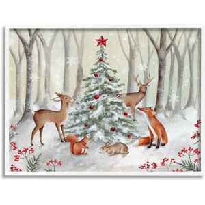 Stupell Forest Animals & Christmas Tree Framed Giclee Art Design by Emma Leach Green 30 x 24 Stupell Forest Animals & Christmas Tree Framed Giclee Art Design by Emma Leach Green 30 x 24