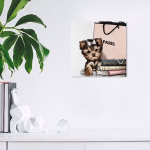 Wynwood Studio 'Fashion Book Yorkie Glam' Animals Wall Art Canvas Print Dogs and Puppies - Brown, Pink Brown 12 x 12 Wynwood Studio 'Fashion Book Yorkie Glam' Animals Wall Art Canvas Print Dogs and Puppies - Brown, Pink Brown 12 x 12