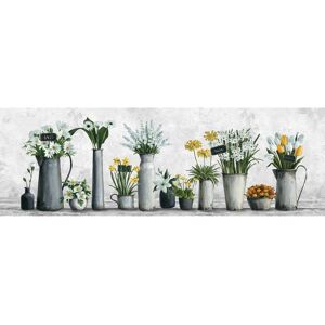 'White and Yellow Flowers' Painting Print on Wrapped Canvas Multi 15 x 5 'White and Yellow Flowers' Painting Print on Wrapped Canvas Multi 15 x 5