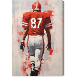 Football Star Icon Canvas Sports Art Prints by Art Remedy, Gallery Wrapped Red 24 Football Star Icon Canvas Sports Art Prints by Art Remedy, Gallery Wrapped Red 24